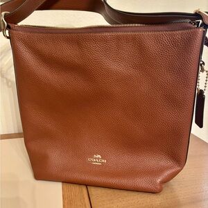 Coach Val Duffle Bag Tan Leather